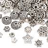 Tibetan Style Alloy Bead Caps FIND-C093-03AS-2
