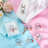 20Pcs 4 Styles Flamingo Shape & Word Alloy Enamel Pendants KEYC-PH01567-4