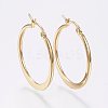 304 Stainless Steel Hoop Earrings EJEW-F105-21G-1