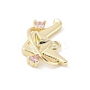 Brass Micro Pave Cubic Zirconia Pendants KK-M326-14G-2