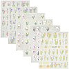 6 Sheets 6 Styles Tulip Pattern Self Adhesive PET Nail Art Stickers Decals MRMJ-SP0001-20-1