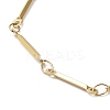 Ion Plating(IP) 304 Stainless Steel Bar Link Chain Bracelets BJEW-K226-10G-2
