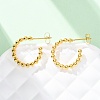 PVD Vacuum Plating 304 Stainless Steel Half Hoop Earrings EJEW-H100-11C-G-4