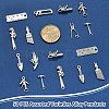 50Pcs 10 Styles Tibetan Style Alloy Pendants FIND-YW0007-18-3