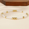 Bohemian Style Brass & Imitation Pearl Stretch Bracelets for Women FP3372-1