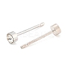 Rack Plating Brass Micro Pave Cubic Zirconia Stud Earring EJEW-C102-37P-05-2
