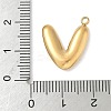 304 Stainless Steel Initial Pendants STAS-S186-12V-G-3