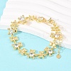 Bear Brass Micro Pave Cubic Zirconia Link Chain Bracelets for Women BJEW-K248-05G-4