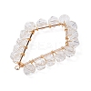 5Pcs 5 Style Brass with Glass Beads Pendants PALLOY-JF02262-4