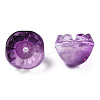 Transparent Spray Painted Glass Beads GLAA-N035-032-C06-4