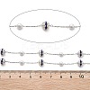 Handmade ABS Imitation Pearl & Rhinestone Round Chains CHS-L028-03P-04-2