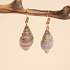 20Pcs 10 Styles Electroplated Spiral Shell Pendants SSHEL-HY0001-04-5