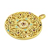 Real 18K Gold Plated Brass Micro Pave Cubic Zirconia Pendants KK-R159-41G-2