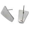 Non-Tarnish 201 Stainless Steel Stud Earrings Finding STAS-B035-06P-1