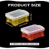 2Pcs 2 Colors Mini Plastic Storage Bins with Lid CON-LP0001-52-2