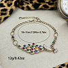 Elegant Alloy & Colorful Rhinestone Link Bracelets WG00069-01-2