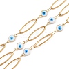 304 Stainless Steel Enamel Evil Eye & Horse Eye Link Chains CHS-K021-11G-04-1
