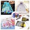 100Pcs 10 Colors Star & Moon Printed Organza Gift Bags OP-YS0001-02B-8