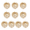 10Pcs Natural Shell Pendants PALLOY-TAC0204-2