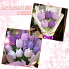 9Pcs 3 Colors Polyester with Iron Wire Artificial Tulip Flower AJEW-SC0031-42B-7