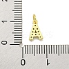 Letter Brass Micro Pave Clear Cubic Zirconia Pendants KK-K354-06G-A-3