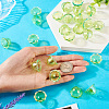 30Pcs UV Plating Acrylic Bead Caps PACR-TA0001-17E-6