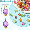 100Pcs Transparent Acrylic Bead in Bead Pendants PALLOY-YW00078-01-3