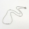 Tarnish Resistant Unisex Casual Style 304 Stainless Steel Box Chain Necklaces STAS-O037-14P-3