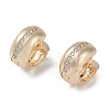 Clear Cubic Zirconia Huggie Hoop Earrings EJEW-L292-011G-1