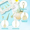 6Pcs 6 Styles Brass Micro Pave Cubic Zirconia Pendants KK-CJ0003-30-3