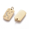 316 Surgical Stainless Steel Micro Pave Clear Cubic Zirconia Pendants X-STAS-I164-034G-3