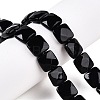 Dyed & Heated Natural Black Agate Beads Strands G-T138-165-1