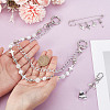 Aluminium Chains & Acrylic Beaded Double Layer Cross Purse Decorative Chains HJEW-NB00282-3