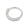 316L Surgical Stainless Steel Micro Pave Clear Cubic Zirconia Hoop Nose Rings WGE451E-05-2