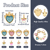 16Pcs 8 Styles Resin Pendants RESI-TA0002-14-4
