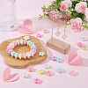 60Pcs Flocking Opaque Acrylic Beads FIND-GA0008-13-4