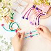 7Pcs 7 Styles Candy Color Acrylic Heart Hair Ties OHAR-CP0001-22B-3