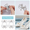 4Pcs 2 Styles Bowknot Alloy Crystal Rhinestone Shoe Decorations FIND-HS0002-07P-3