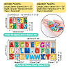 Wood Alphabet & Number Puzzles for Toddlers AJEW-PH0004-29B-4