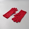 Flower Pattern Polyester Lace Gloves AJEW-WH20048-67-2