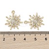 Brass Micro Pave Clear Cubic Zirconia Pendants KK-G491-10G-3