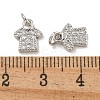 Rack Plating Brass Micro Pave Clear Cubic Zirconia Charms KK-U030-20P-3