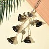 Iron Bell & Alloy Key/Sun/Moon Charm Hanging Ornaments HJEW-JM03430-2