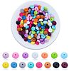 150Pcs 15 Style Food Grade Eco-Friendly Silicone Abacus Beads SIL-CA0001-24-1