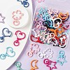40Pcs 4 Style Spray Painted Alloy Swivel Snap Hooks Clasps FIND-LS0001-52-5