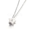 Brass Micro Pave Cubic Zirconia Pendant Necklaces NJEW-O108-08P-2