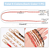 5Pcs 5 Colors PU Leather & Aluminum Chain Bag Straps FIND-WR0009-49-2
