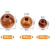 900Pcs 3 Style Round Natural Wood Beads WOOD-OC0001-95-2