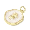 Ocean Theme Brass Enamel Pendants KK-H270-06G-01-2
