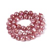 Anti-Tarnish Electroplate Glass Beads Strands GLAA-N064-10mm-14-3